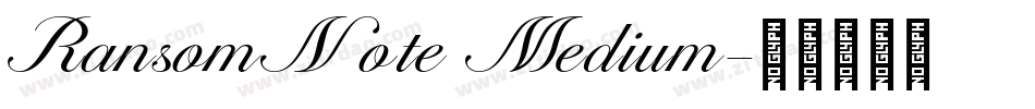 RansomNote Medium字体转换